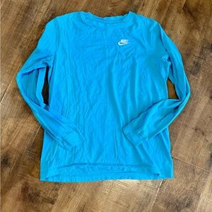 Nike Youth Vibrant Blue Long Sleeve Tee